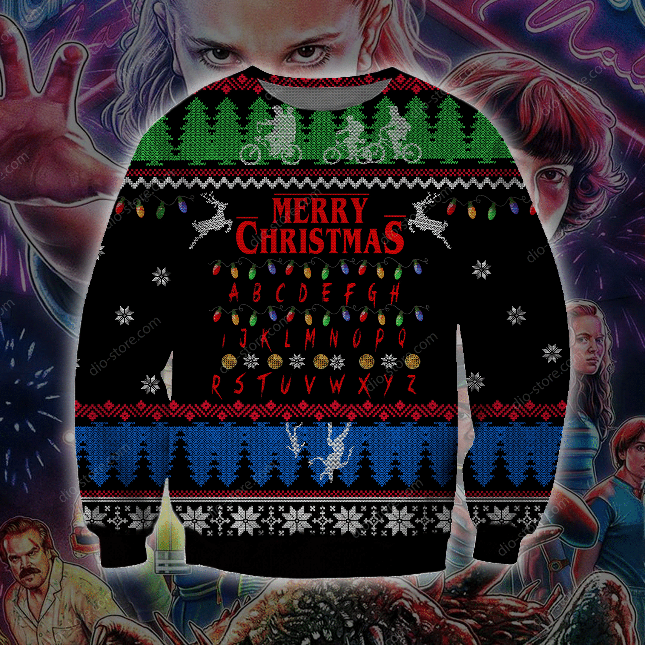 Stranger Things Ugly Christmas Sweater Adult 3D Funny Matching for family