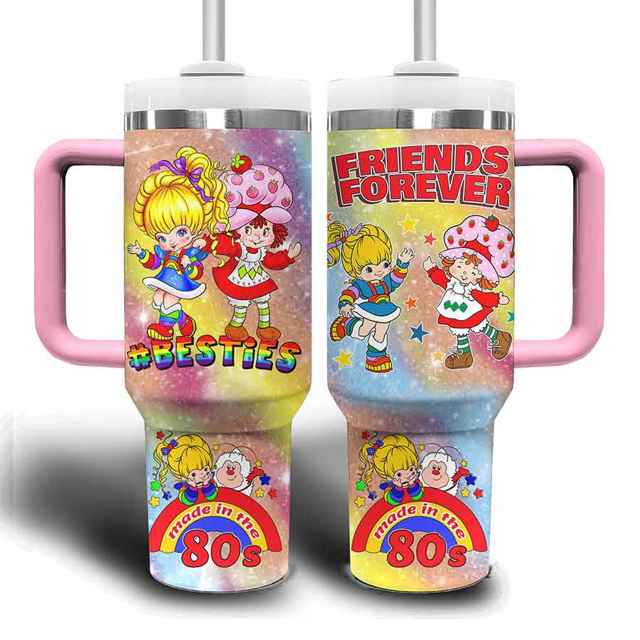 Strawberry Shortcake And Rainbow Brite Cartoon Custom Stanley Cup 40 oz 30 oz Tumbler With HandleTVC2301802 - Image 4