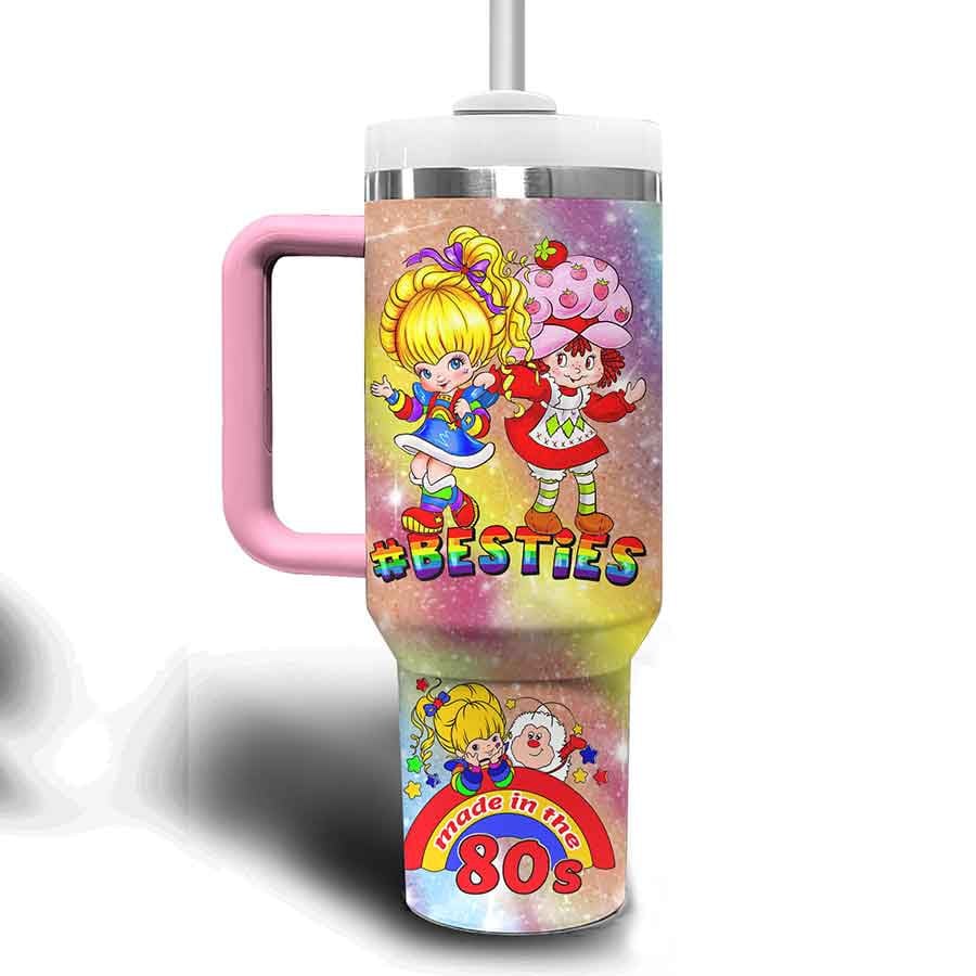 Strawberry Shortcake And Rainbow Brite Cartoon Custom Stanley Cup 40 oz 30 oz Tumbler With HandleTVC2301802 - Image 3