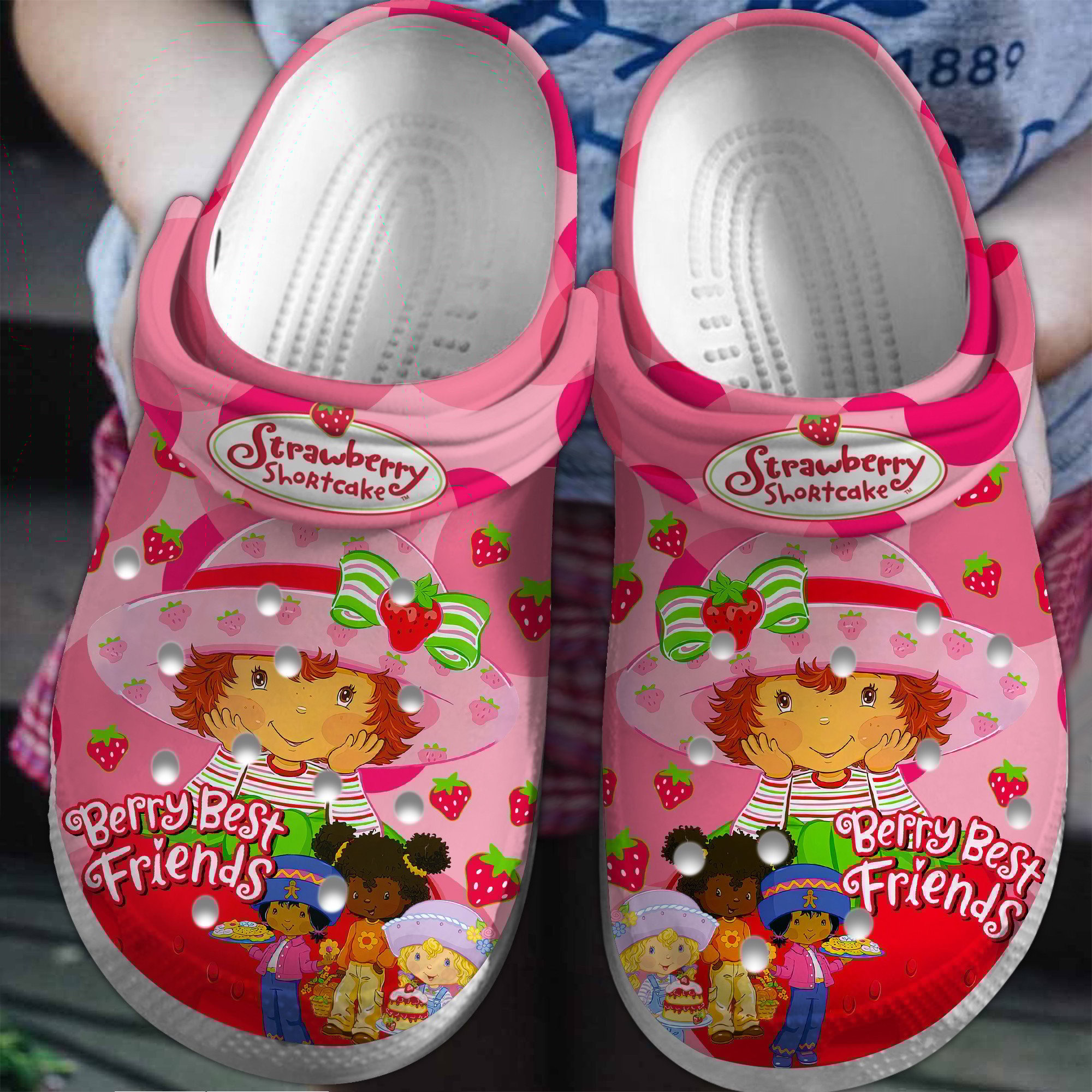 Strawberry Shortcake TV series Crocs Crocband Clogs Shoes Comfortable For Men Women and Kids