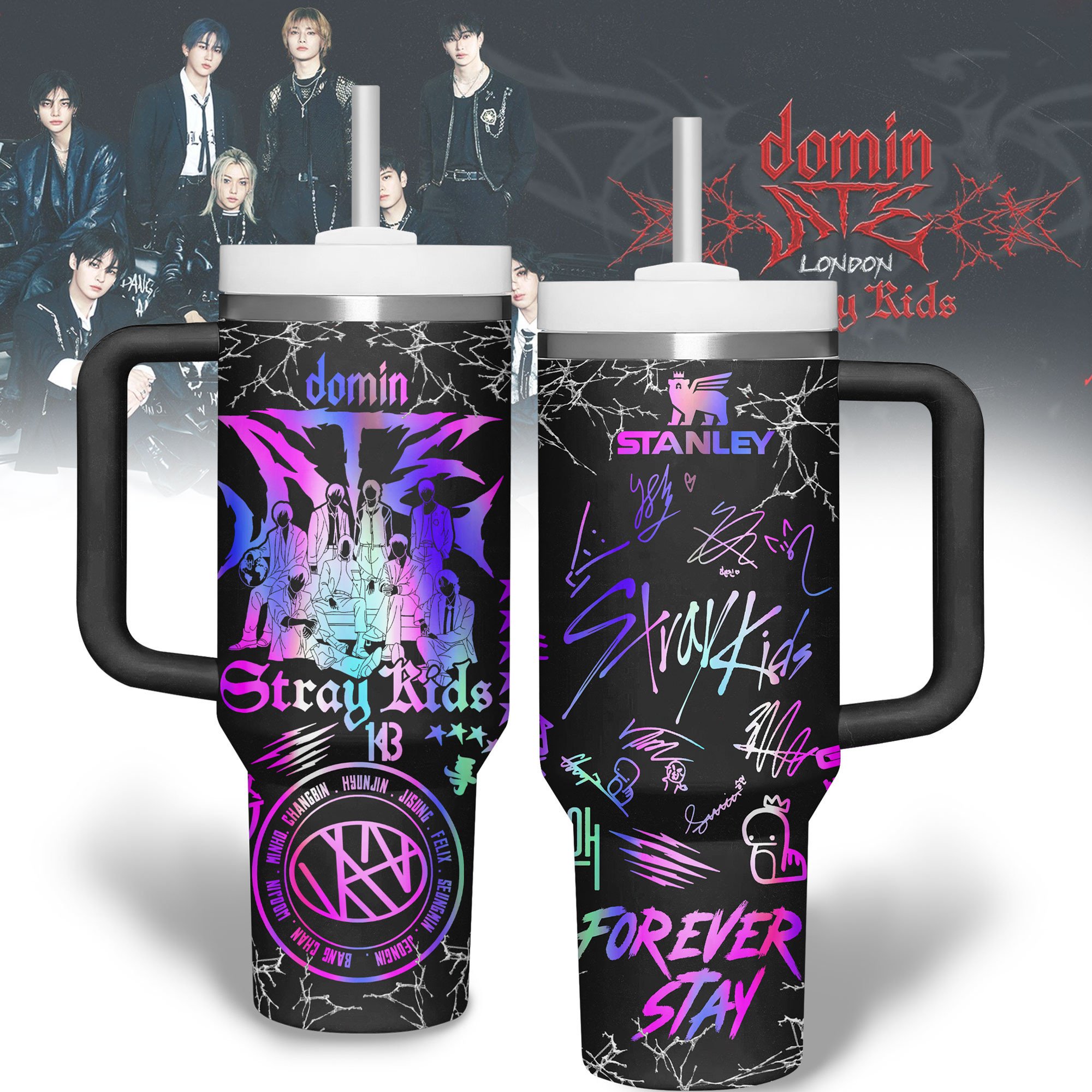 Stray Kids Music Custom Stanley Cup 40 oz 30 oz Tumbler With HandleTVC2301180