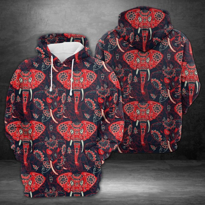 Strong Elephant 3D All Over Print Hoodie, Zip Hoodie