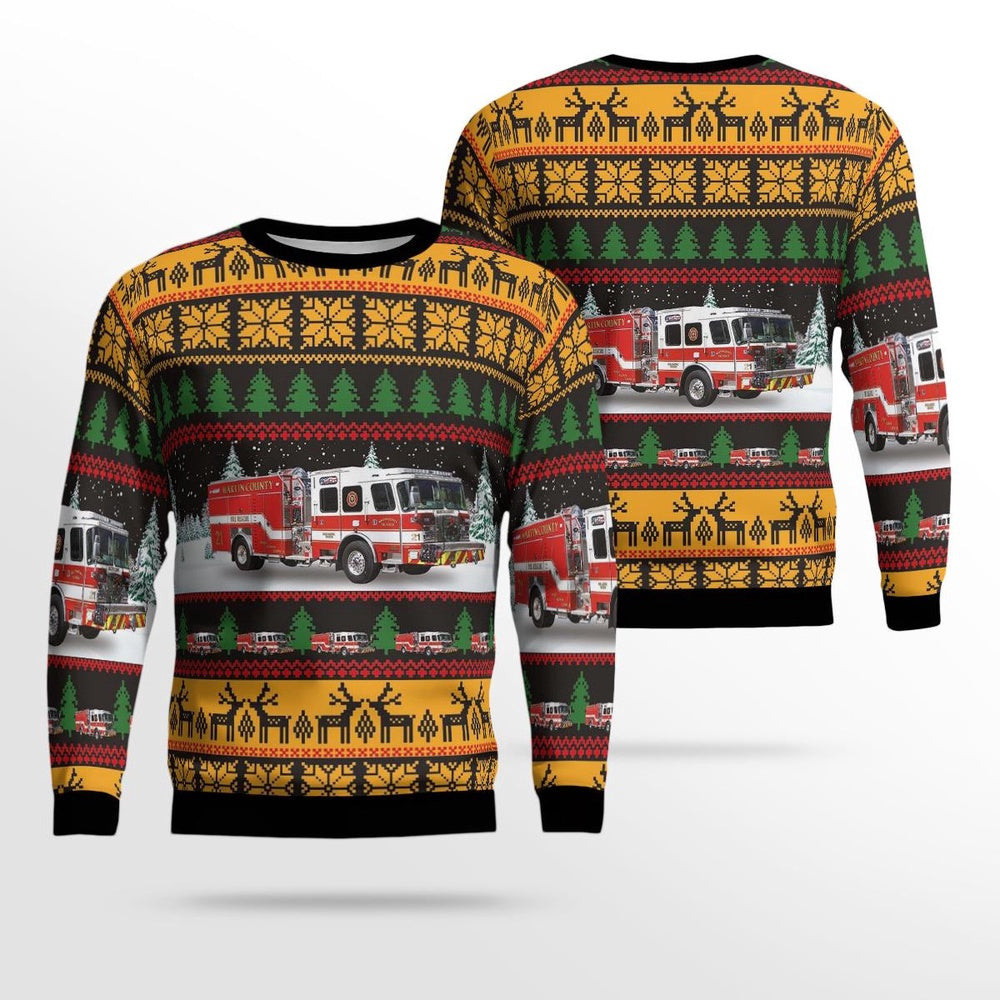 Stuart Florida Martin County Fire Rescue AOP Ugly Sweater Unisex Christmas Gift