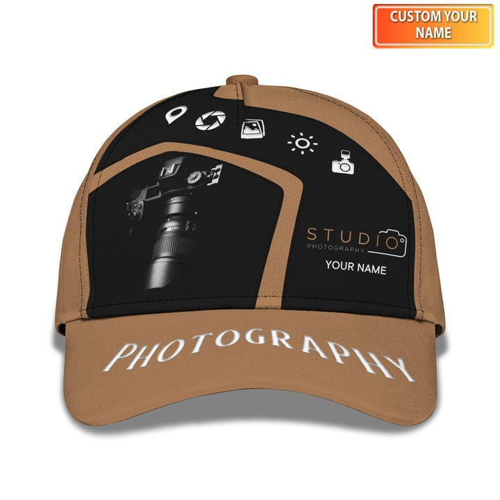 Studio Photography Cap Personalized Name 3D Photographer, Videographer Cap Trucker Hats Custom Hats Gifts For Men & Women