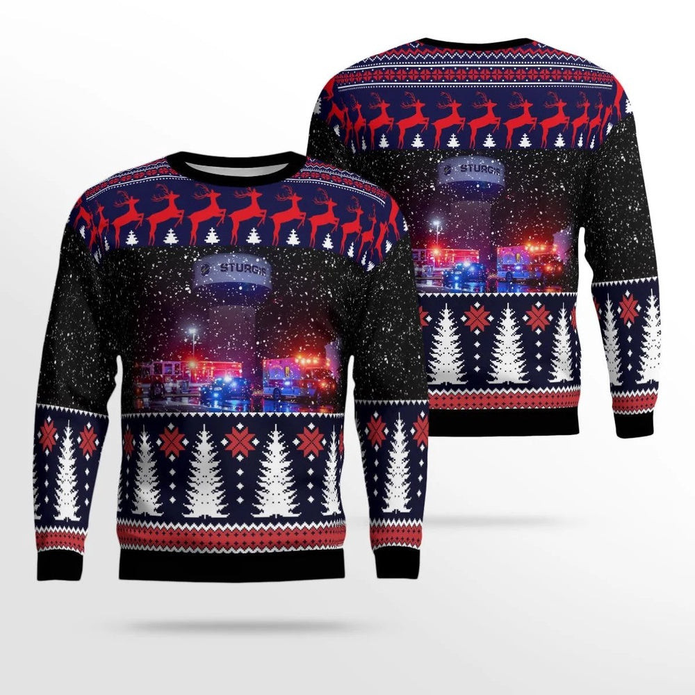 Sturgis Michigan Sturgis Department of Public Safety AOP Ugly Sweater Unisex Christmas Gift