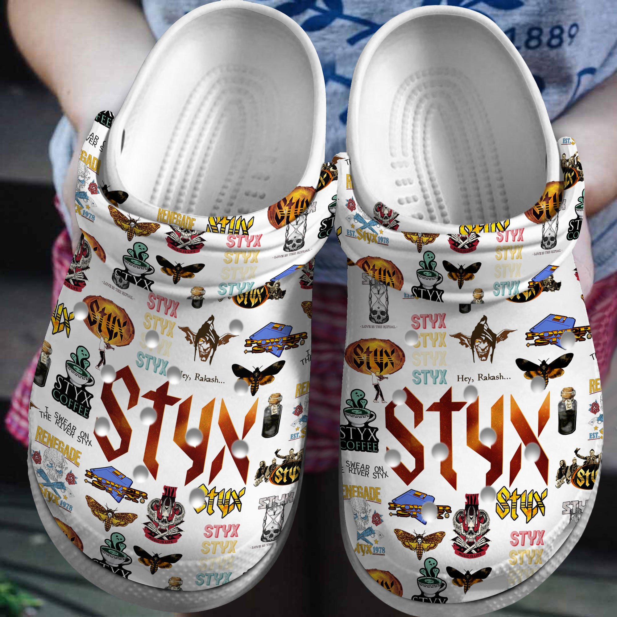 Styx Music Crocs Crocband Clogs Shoes Comfortable For Men Women and Kids