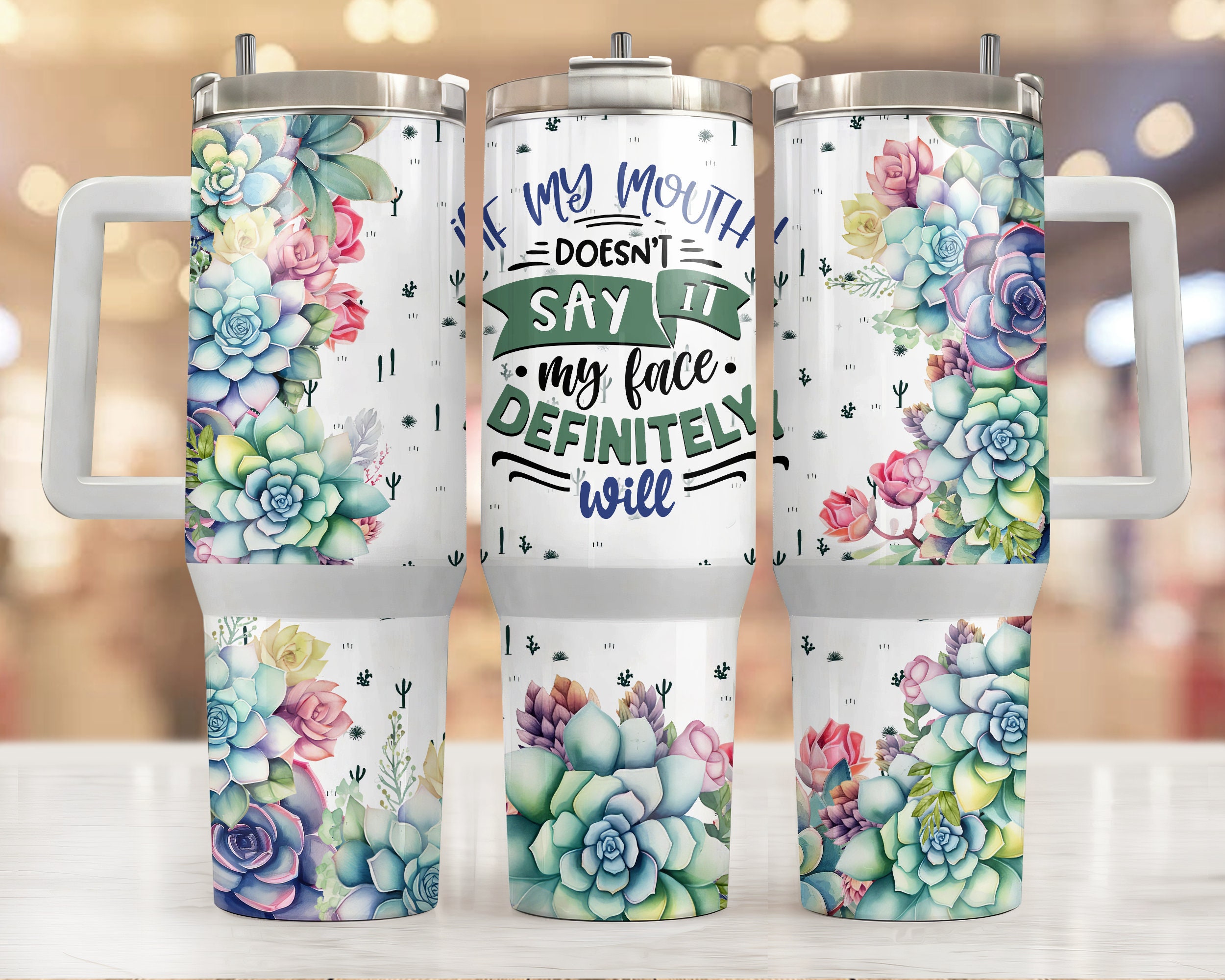 Succulent Flower Custom Stanley Cup 40 oz 30 oz Tumbler With HandleTVC2301955