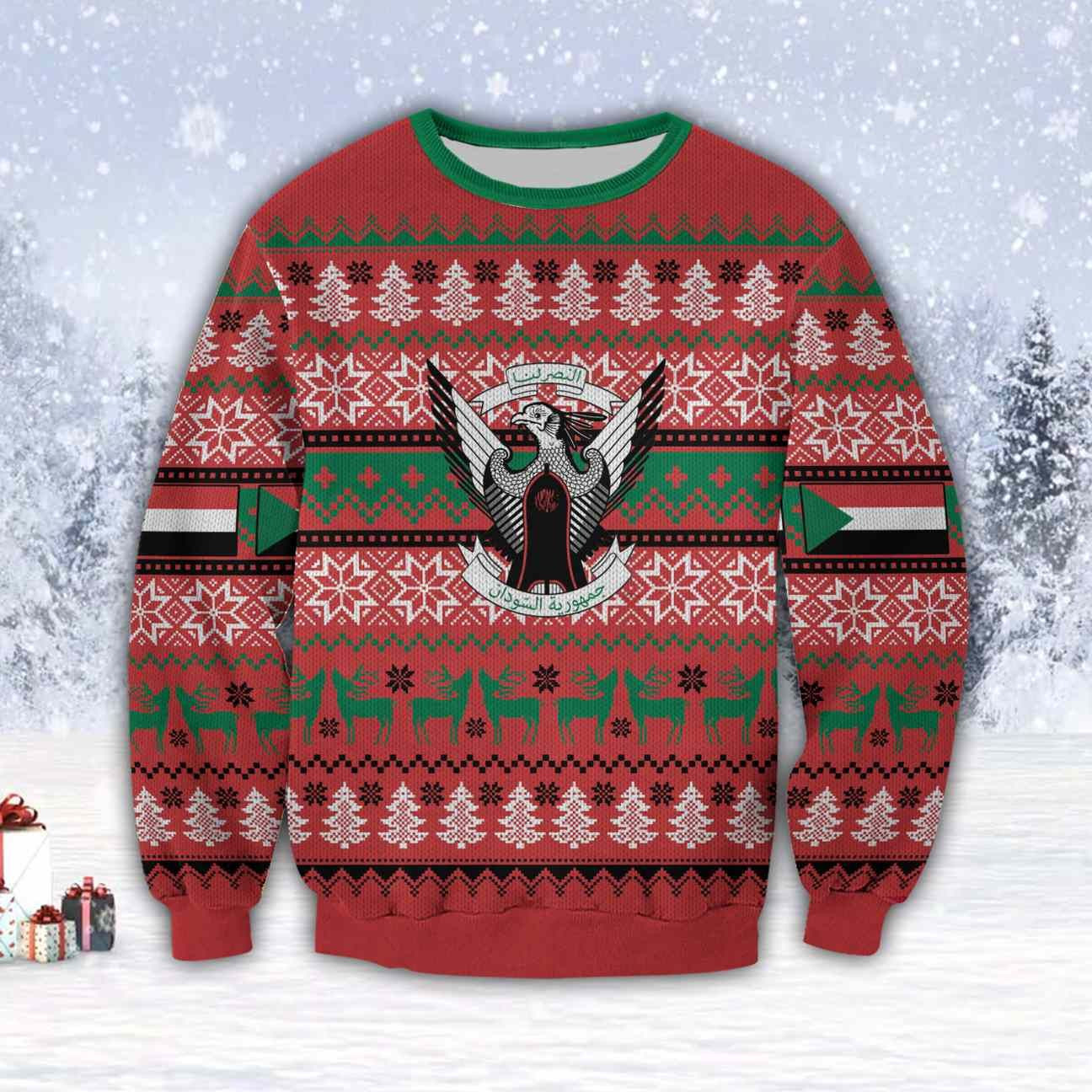 Sudan Country 3D All Over Print Ugly Christmas Sweater Adult 3D Funny Matching for family