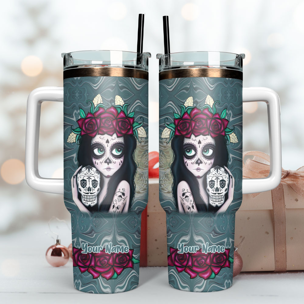Sugar Skull Girls Art Custom Stanley Cup 40 oz 30 oz Tumbler With HandleTVC2301237 - Image 3