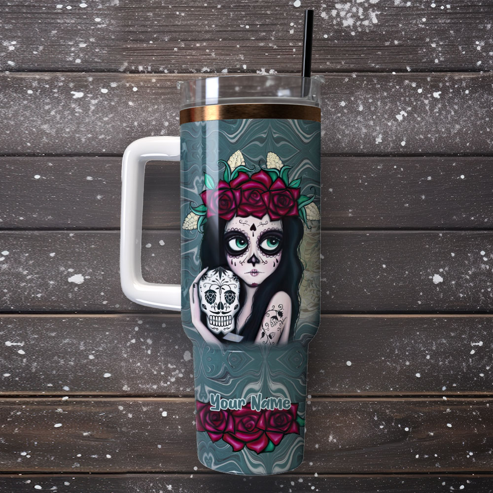 Sugar Skull Girls Art Custom Stanley Cup 40 oz 30 oz Tumbler With HandleTVC2301237 - Image 4