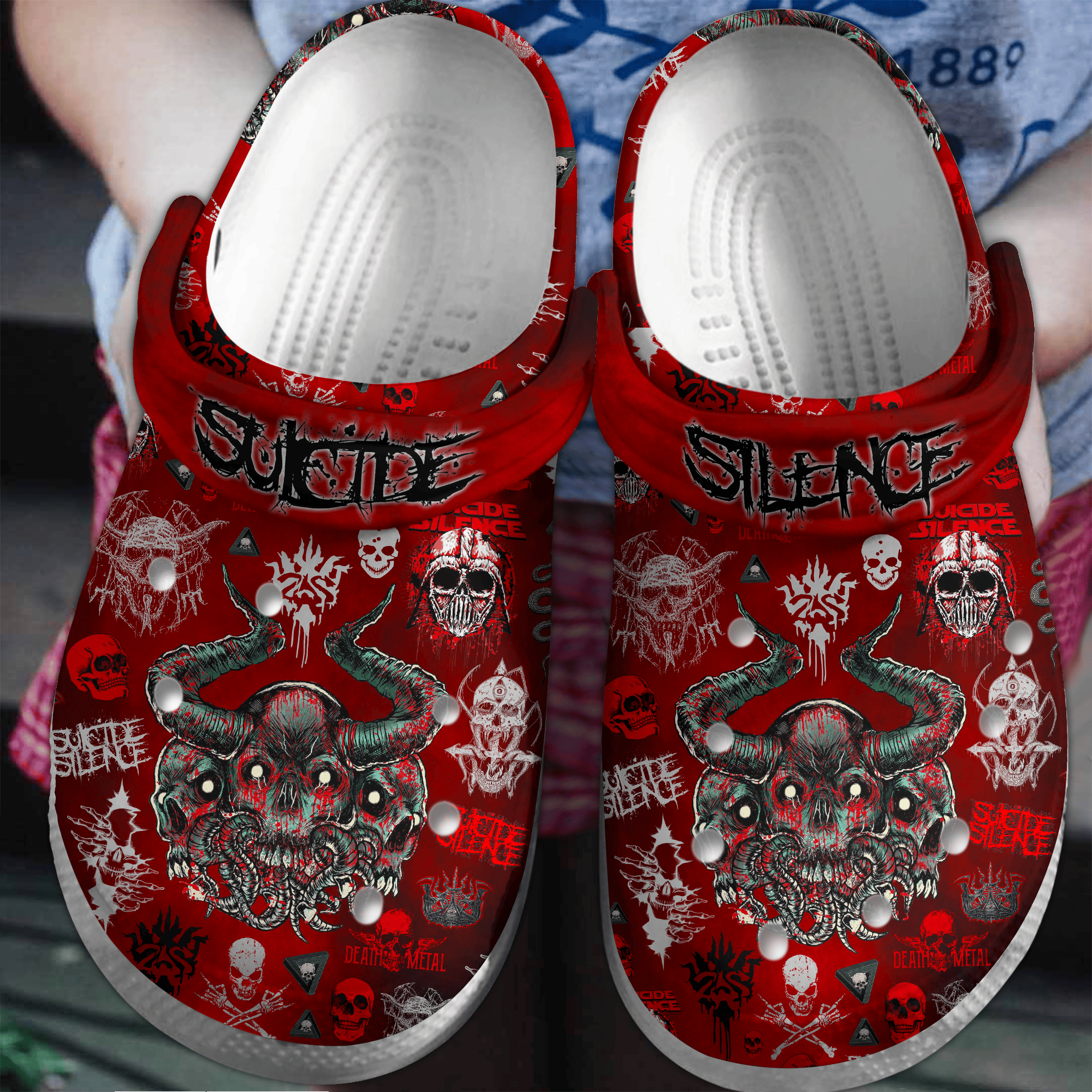 Suicide Silence Music Crocs Crocband Clogs Shoes Comfortable For Men Women and Kids