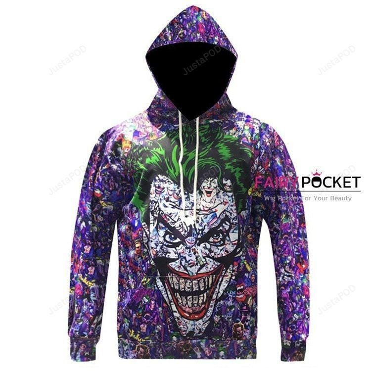 Suicide Squad Joker Purple 3D All Over Print Hoodie, Zip Hoodie