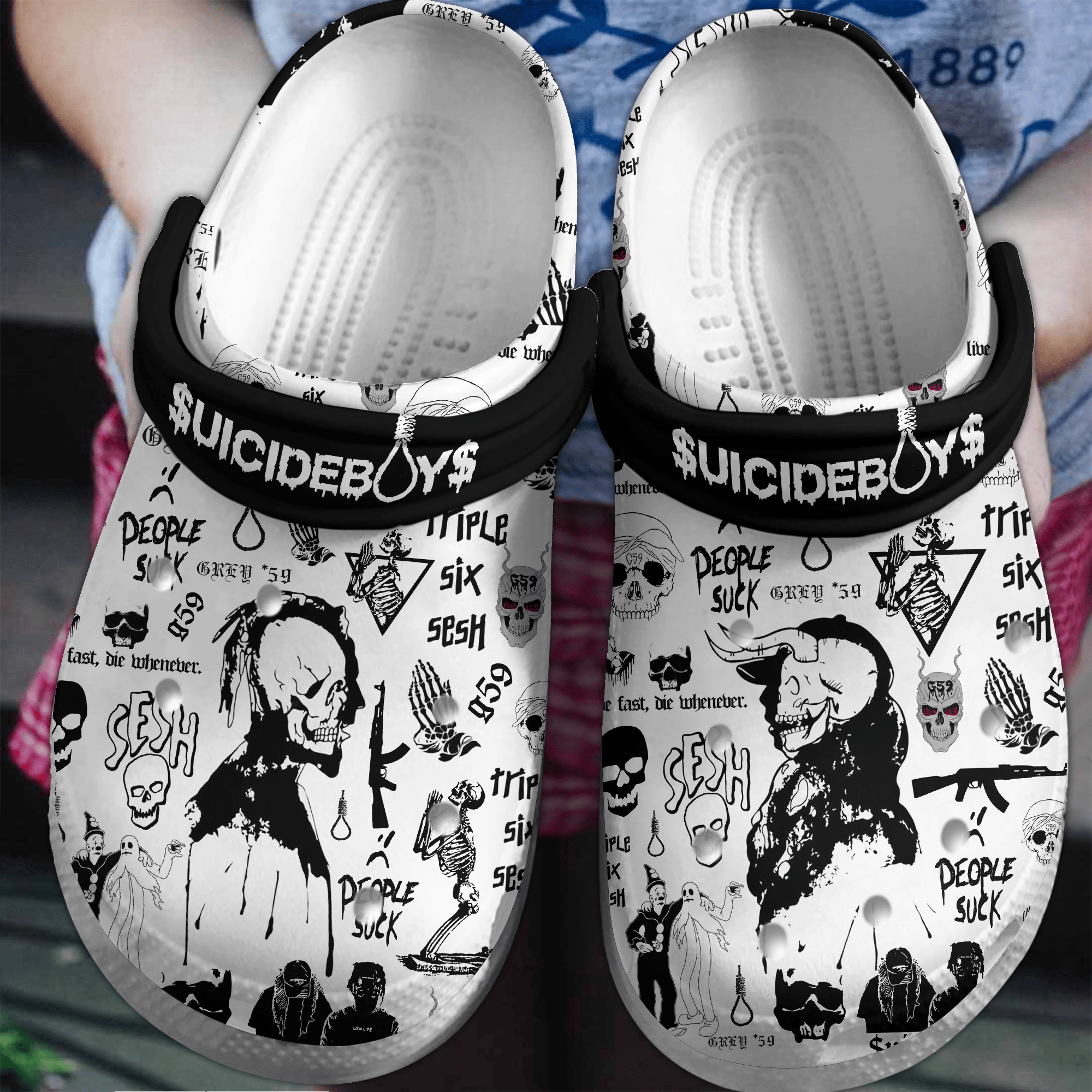 Suicideboys Music Crocs Crocband Clogs Shoes Comfortable For Men Women and Kids