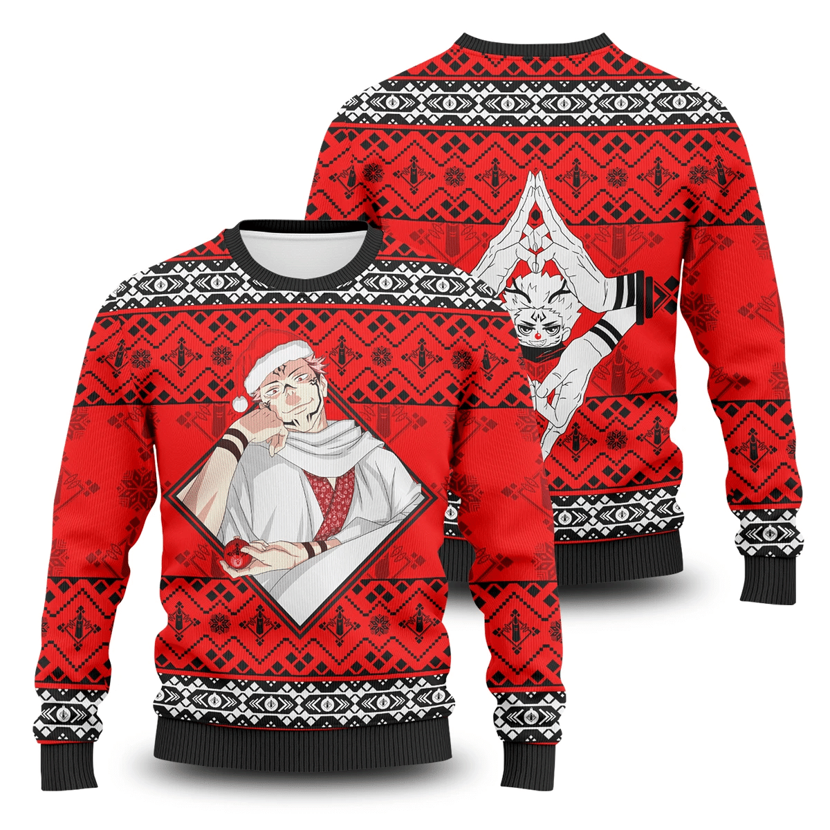 Sukuna Ugly Christmas Sweater Adult 3D Funny Matching for family