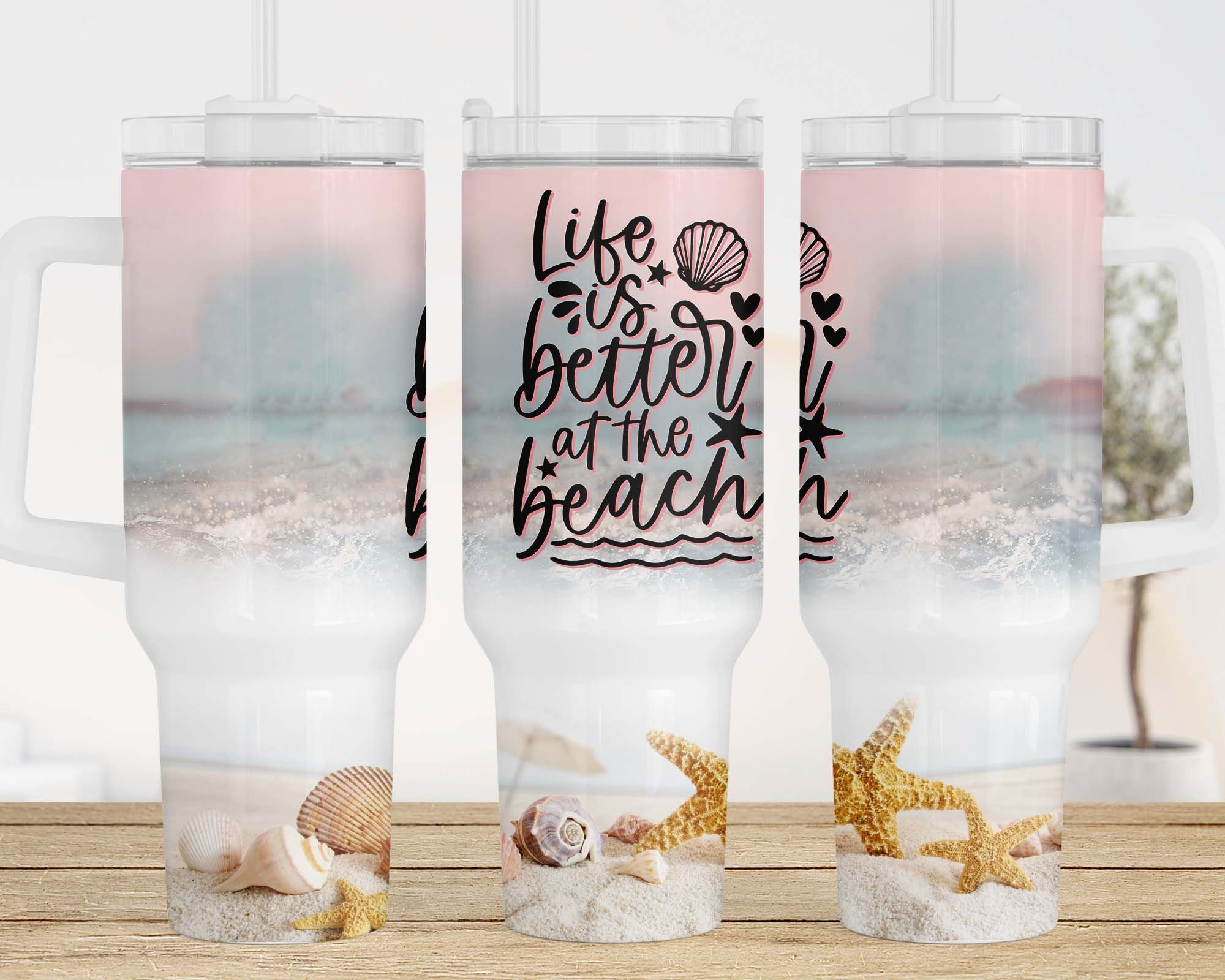 Summer Beach Vibes Custom Stanley Cup 40 oz 30 oz Tumbler With HandleTVC2301957
