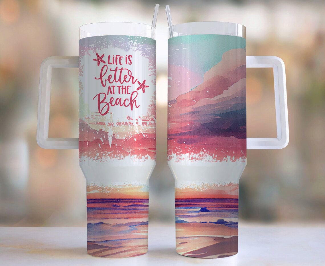 Summer Beach Vibes Custom Stanley Cup 40 oz 30 oz Tumbler With HandleTVC2301960