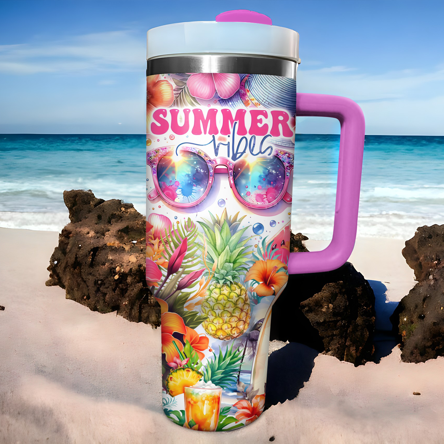 Summer Breeze Custom Stanley Cup 40 oz 30 oz Tumbler With HandleTVC2301723