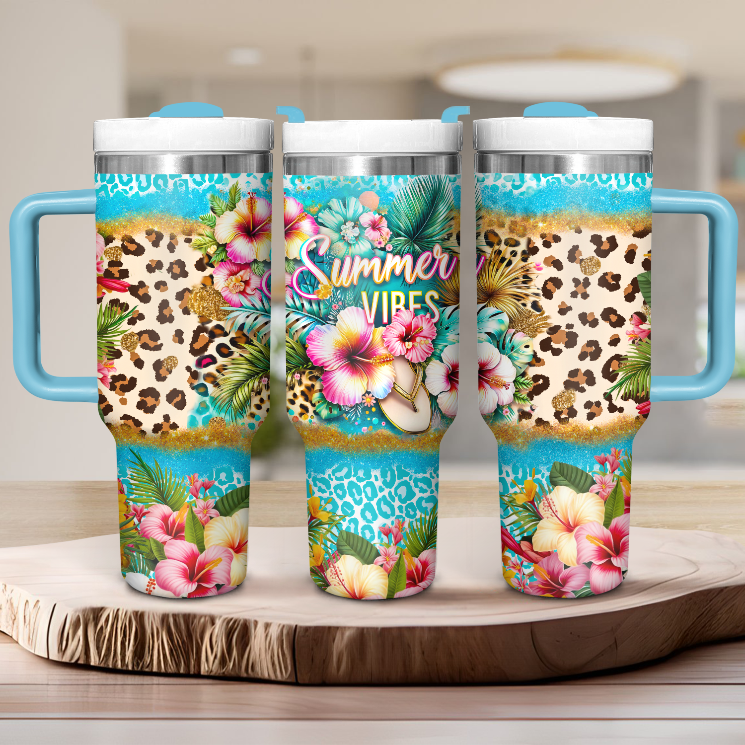 Summer Vibes Custom Stanley Cup 40 oz 30 oz Tumbler With HandleTVC2301721 - Image 2