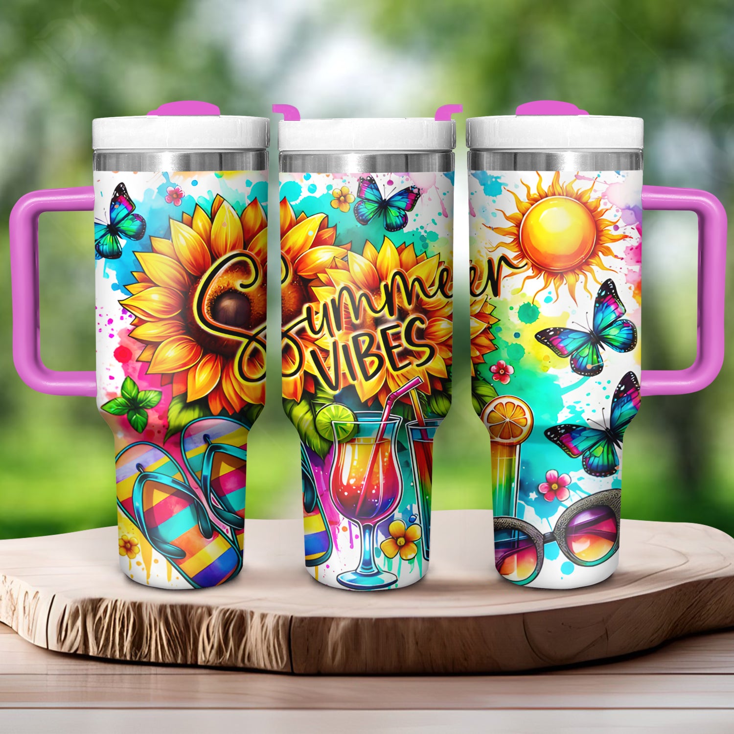 Summer Vibes Custom Stanley Cup 40 oz 30 oz Tumbler With HandleTVC2301724