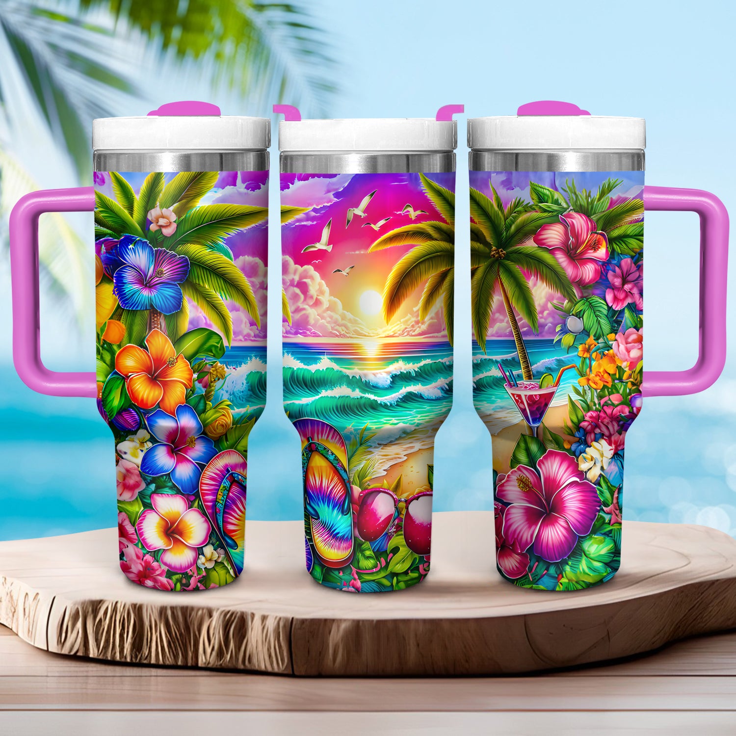 Summer Vibes Custom Stanley Cup 40 oz 30 oz Tumbler With HandleTVC2301724