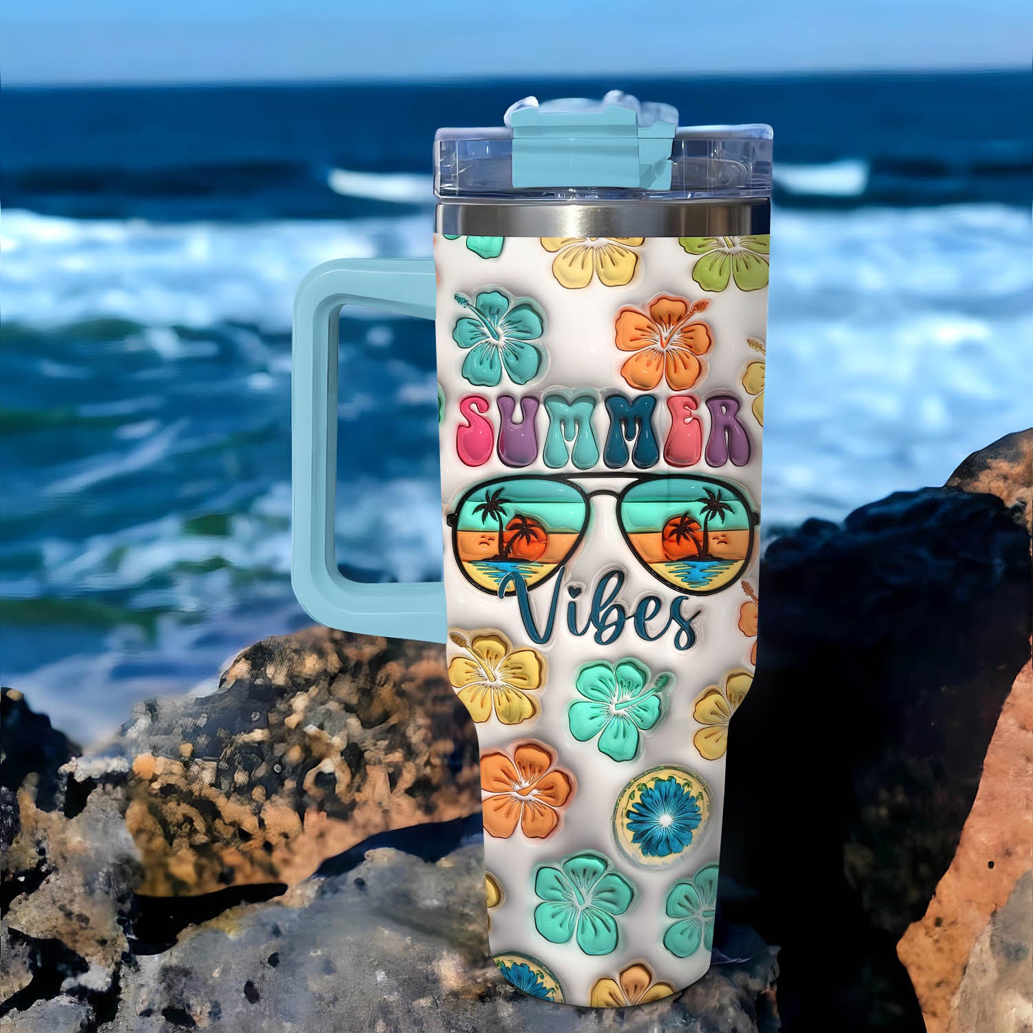 Summer Vibes Custom Stanley Cup 40 oz 30 oz Tumbler With HandleTVC2301726