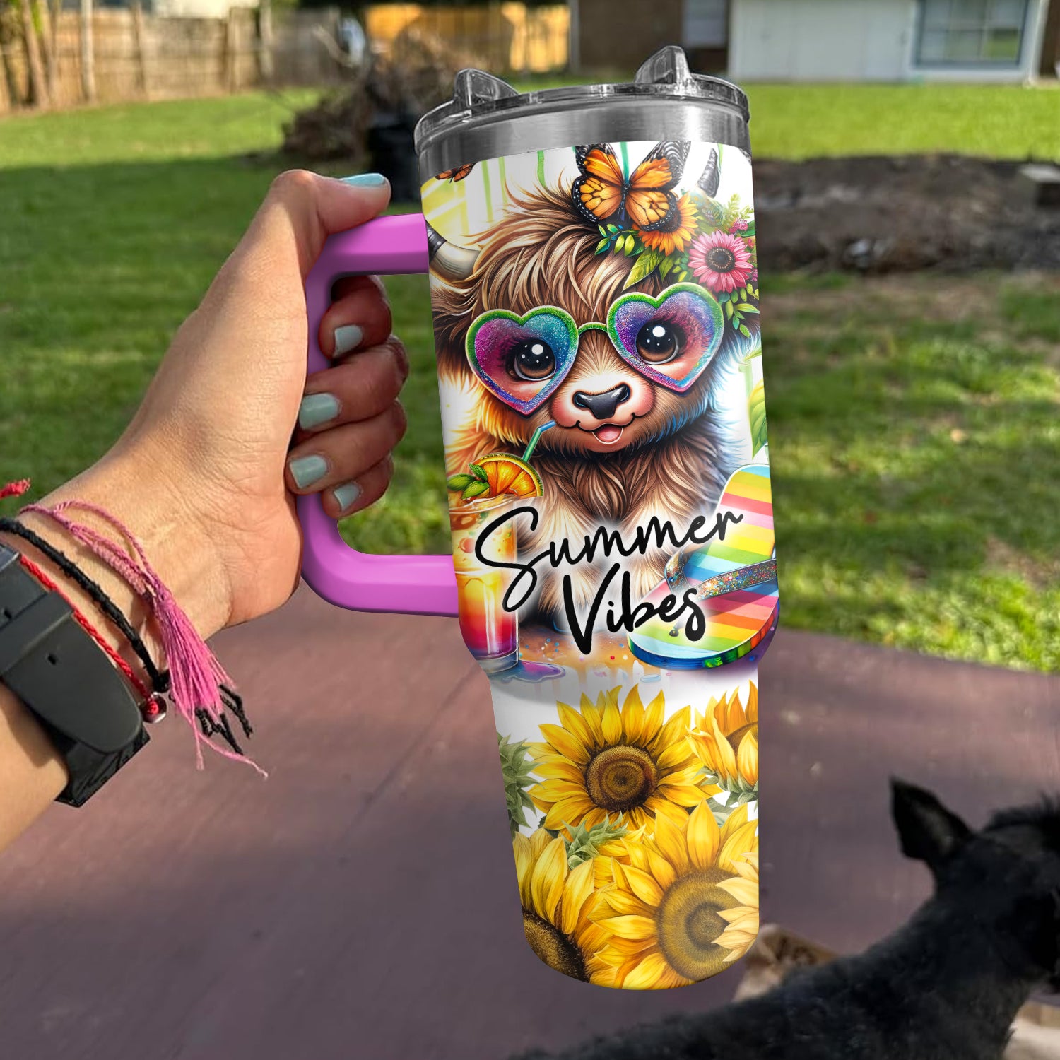 Summer Vibes Highland Cows Custom Stanley Cup 40 oz 30 oz Tumbler With HandleTVC2301723