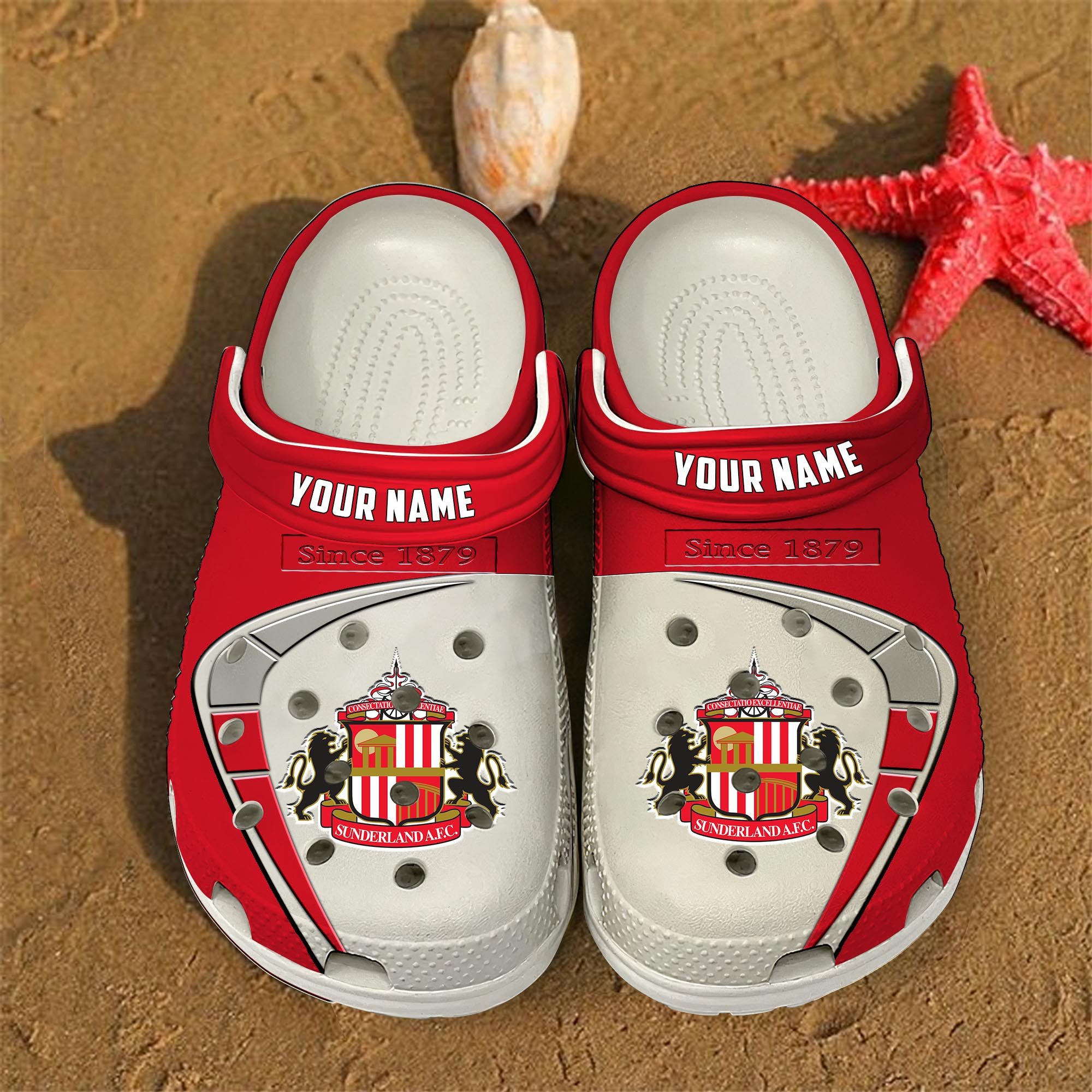 Sunderland EFL Crocs Crocband Clogs Shoes Comfortable For Men Women and Kids