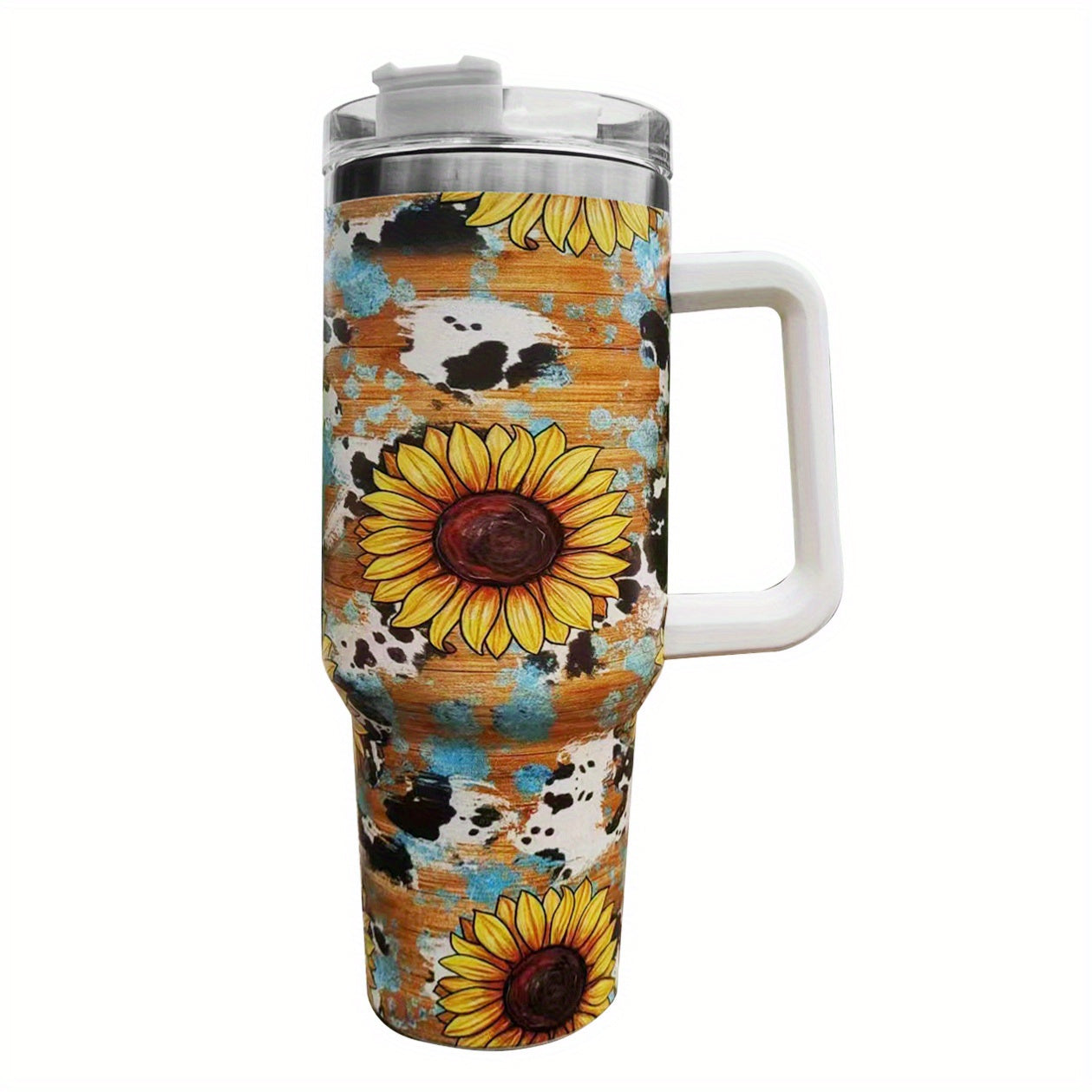 Sunflower Cow Custom Stanley Cup 40 oz 30 oz Tumbler With HandleTVC2301654