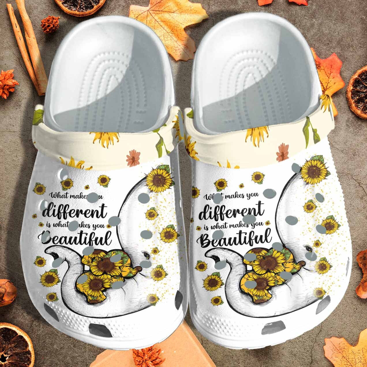 Sunflower Elephant Mother Autism Awareness Shoes Gift Mothers Day - Elephant Mom Daughter Be Kind Custom Shoes Gift For Men Women