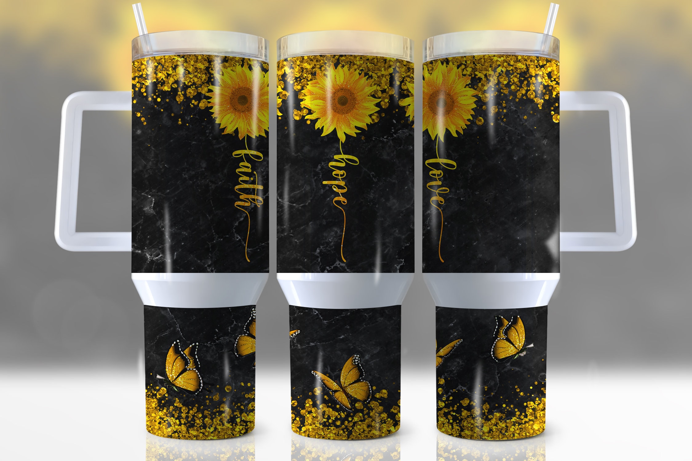 Sunflower Faith Hope Love Custom Stanley Cup 40 oz 30 oz Tumbler With HandleTVC2301950