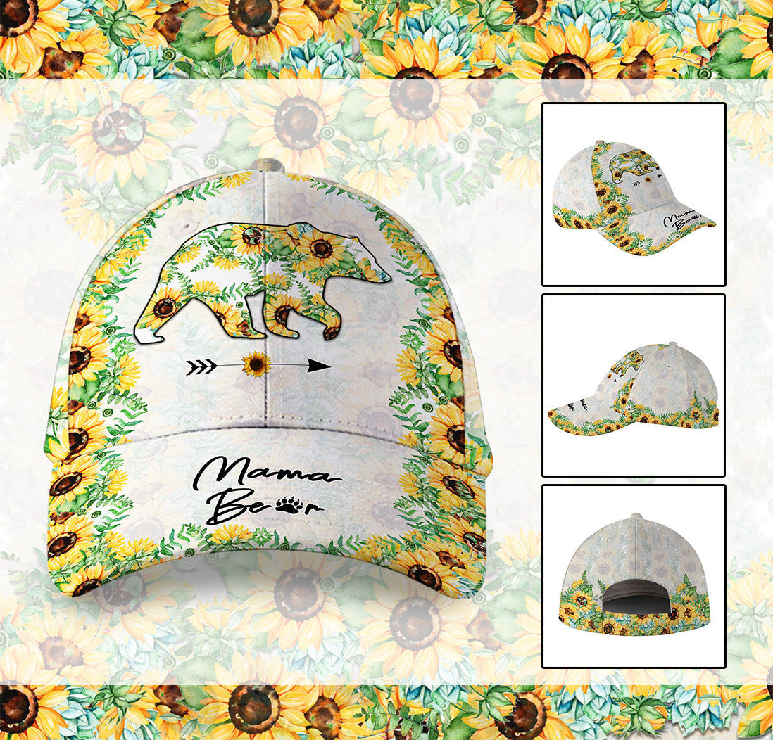 Sunflower Mamabear Hat Classic Cap Trucker Hats Custom Hats Gifts For Men & Women
