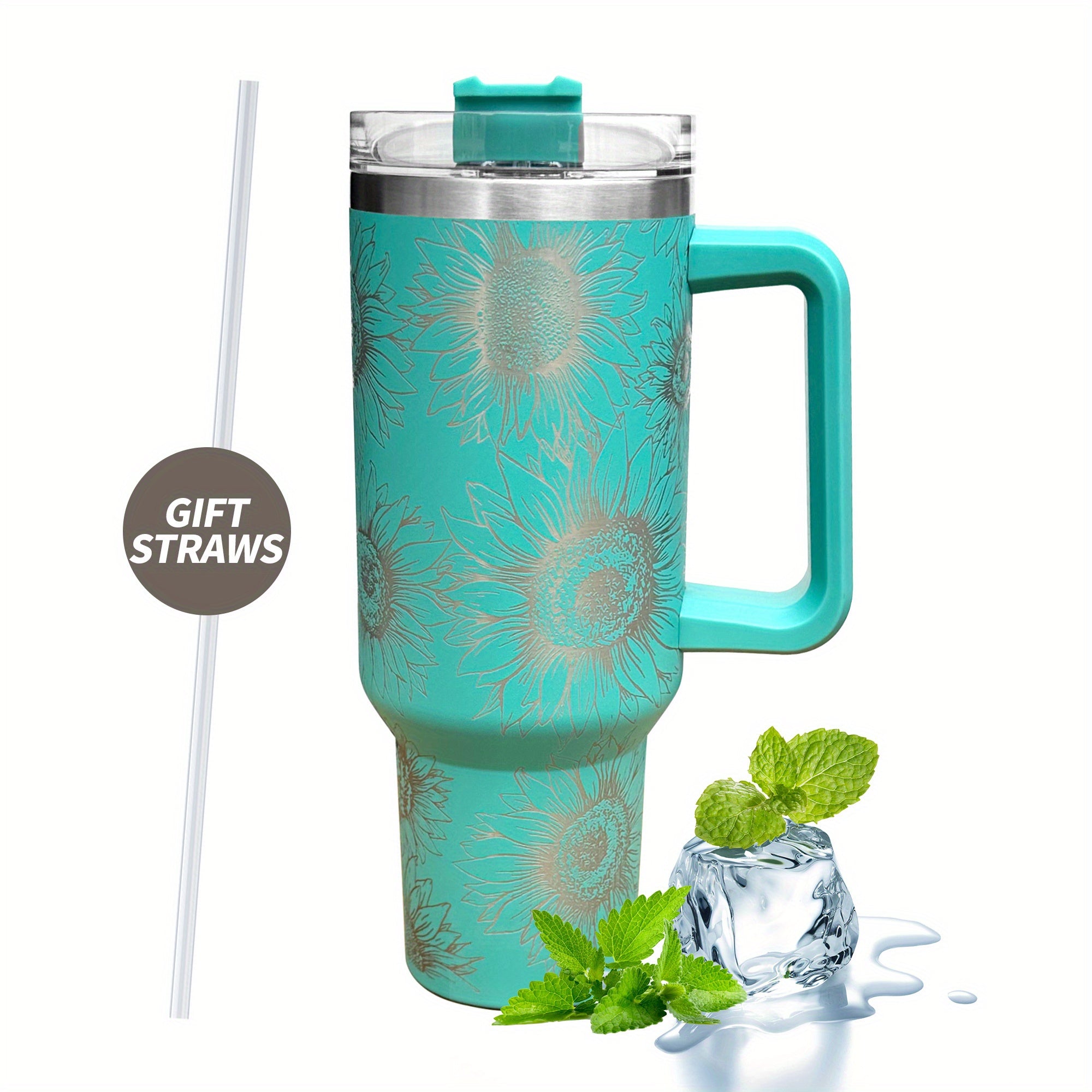 Sunflower Print Custom Stanley Cup 40 oz 30 oz Tumbler With HandleTVC2301649