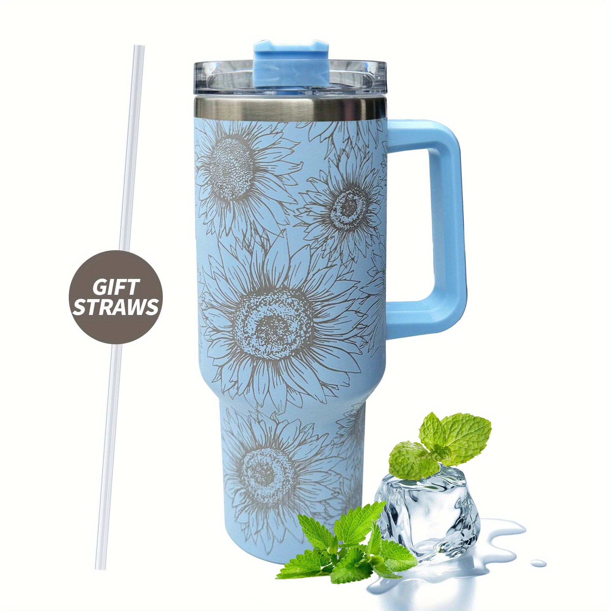 Sunflower Print Custom Stanley Cup 40 oz 30 oz Tumbler With HandleTVC2301649