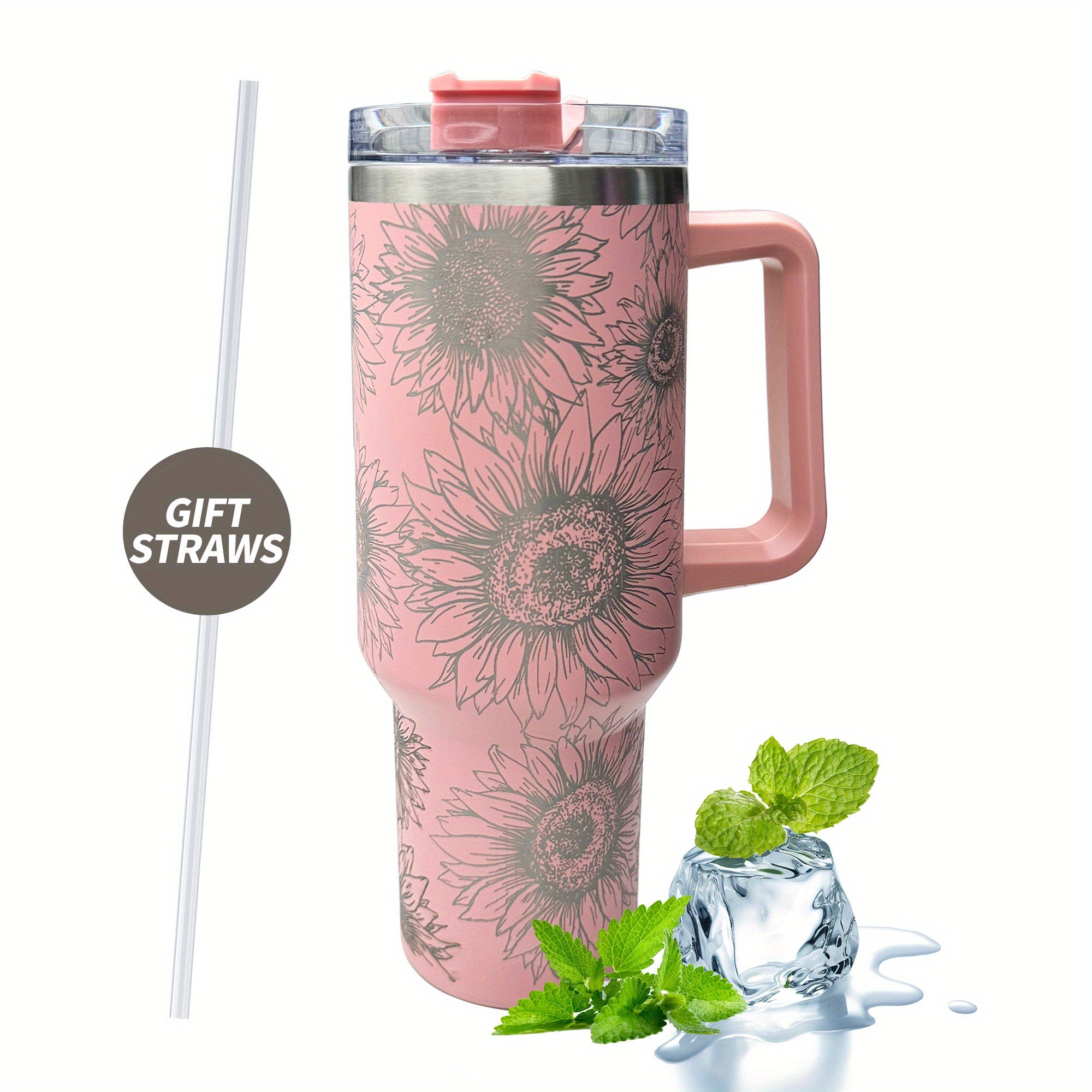 Sunflower Print Custom Stanley Cup 40 oz 30 oz Tumbler With HandleTVC2301649