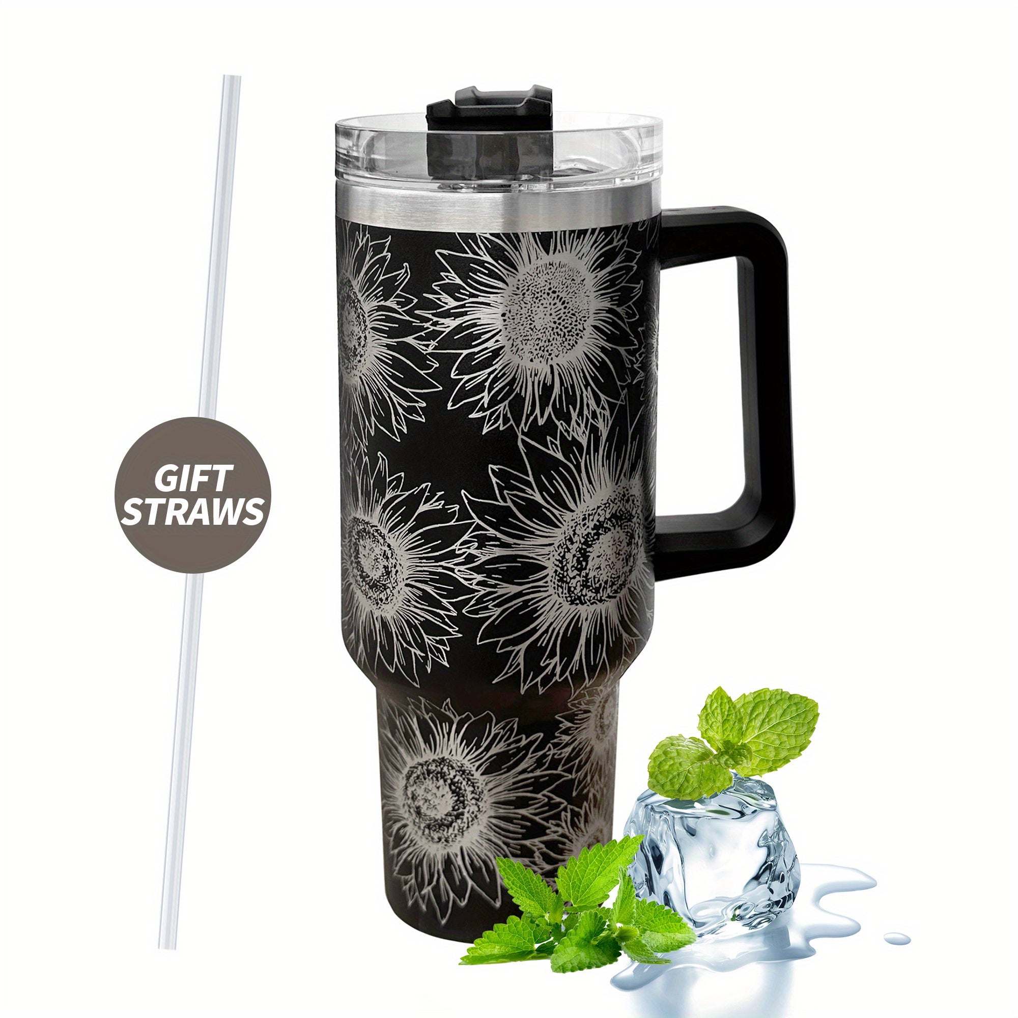 Sunflower Print Custom Stanley Cup 40 oz 30 oz Tumbler With HandleTVC2301649