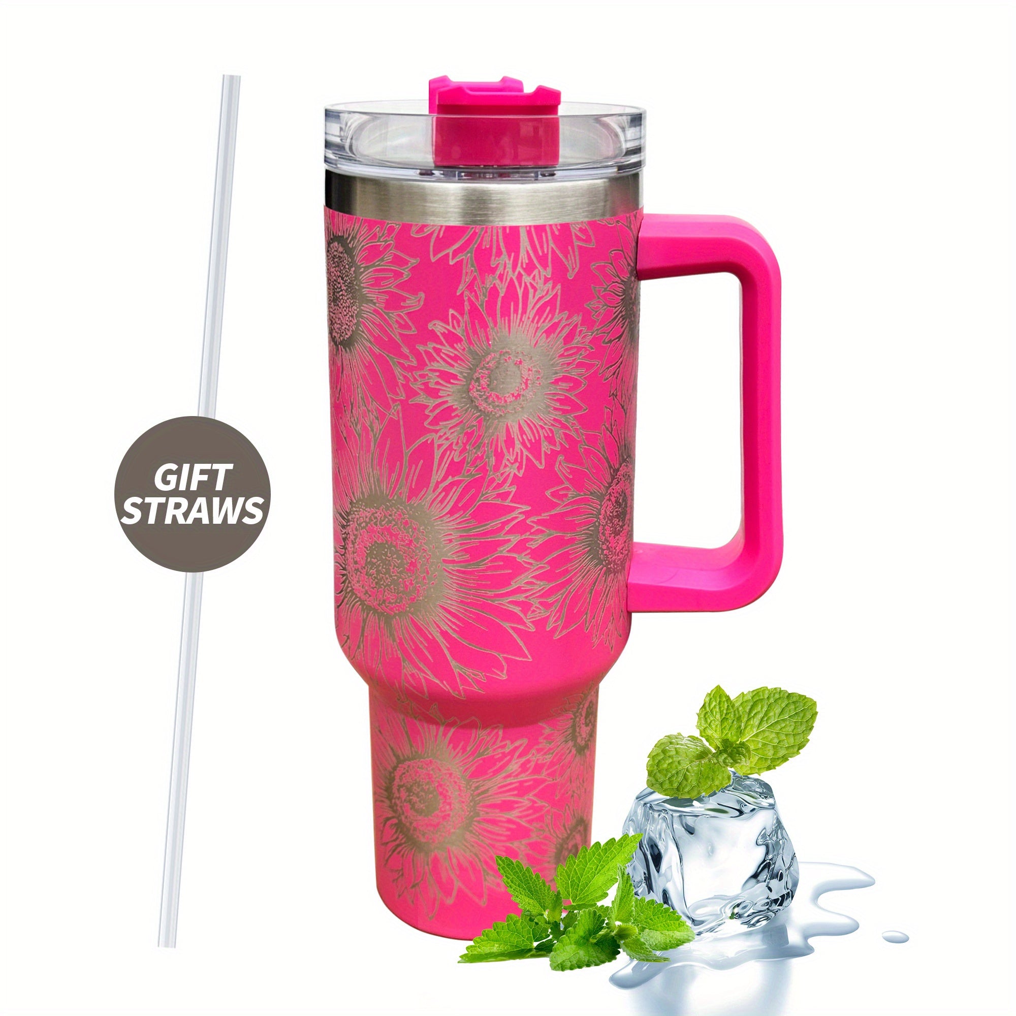 Sunflower Print Custom Stanley Cup 40 oz 30 oz Tumbler With HandleTVC2301649