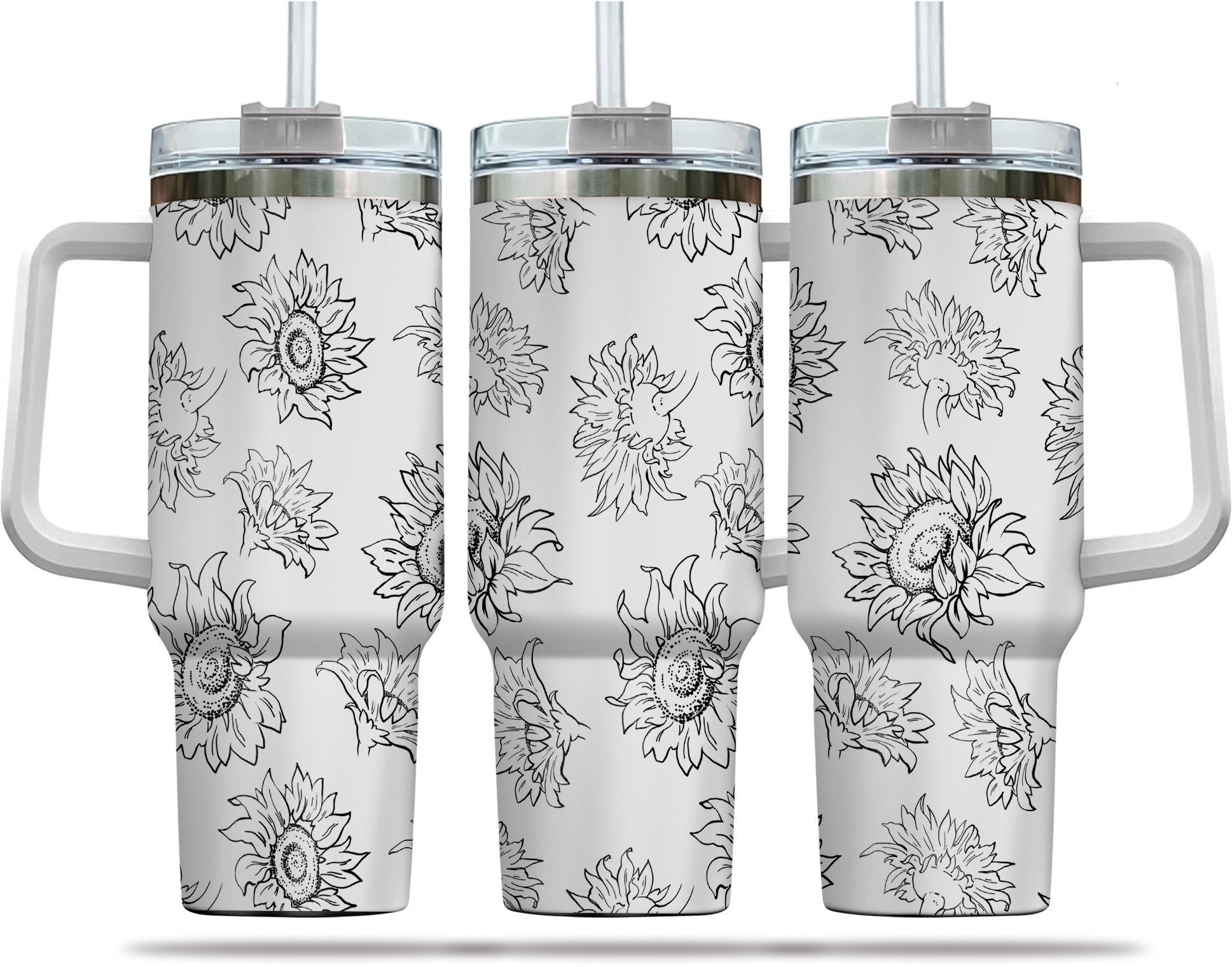 Sunflower Print Custom Stanley Cup 40 oz 30 oz Tumbler With HandleTVC2301973