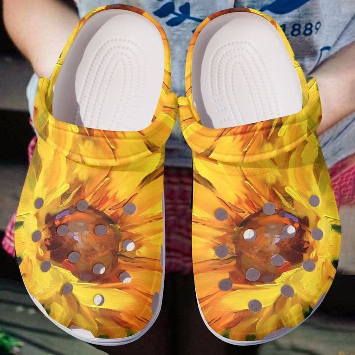 Sunflower Watercolor Clogs Shoes Gifts For Mothers Day