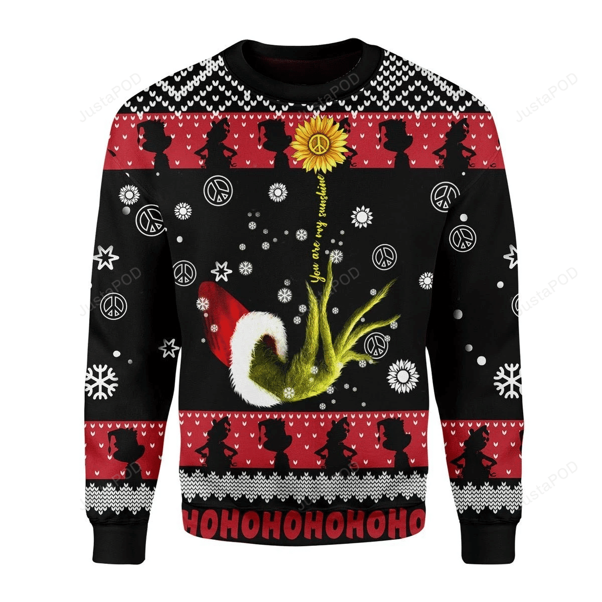 Sunflower You Are My Sunshine Ugly Christmas Sweater Adult 3D Funny Matching for family