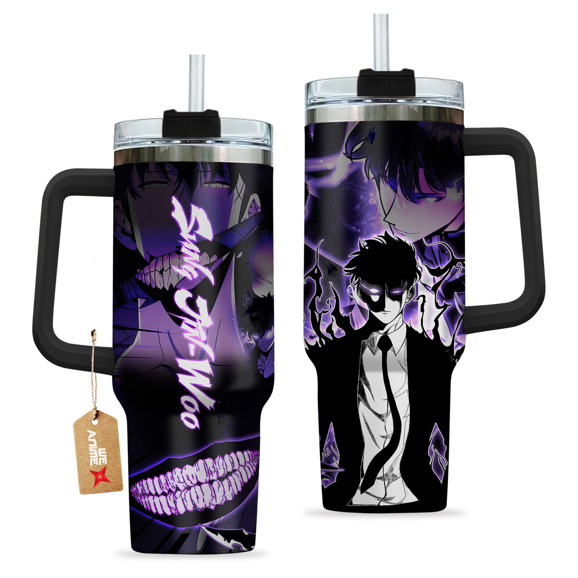 Sung Jin-Woo Solo Leveling Anime Custom Stanley Cup 40 oz 30 oz Tumbler With HandleTVC2301154 - Image 2