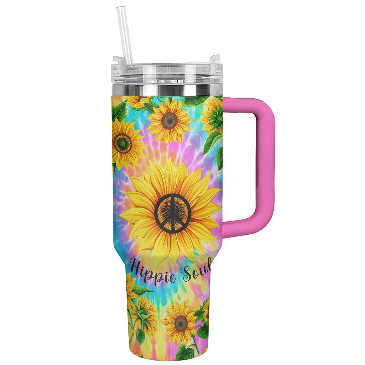 Sunshine Peace Flower Custom Stanley Cup 40 oz 30 oz Tumbler With HandleTVC2301783