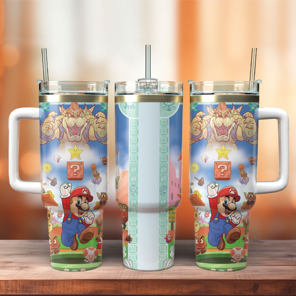 Super Mario Bros Game Movie Custom Stanley Cup 40 oz 30 oz Tumbler With HandleTVC2301347