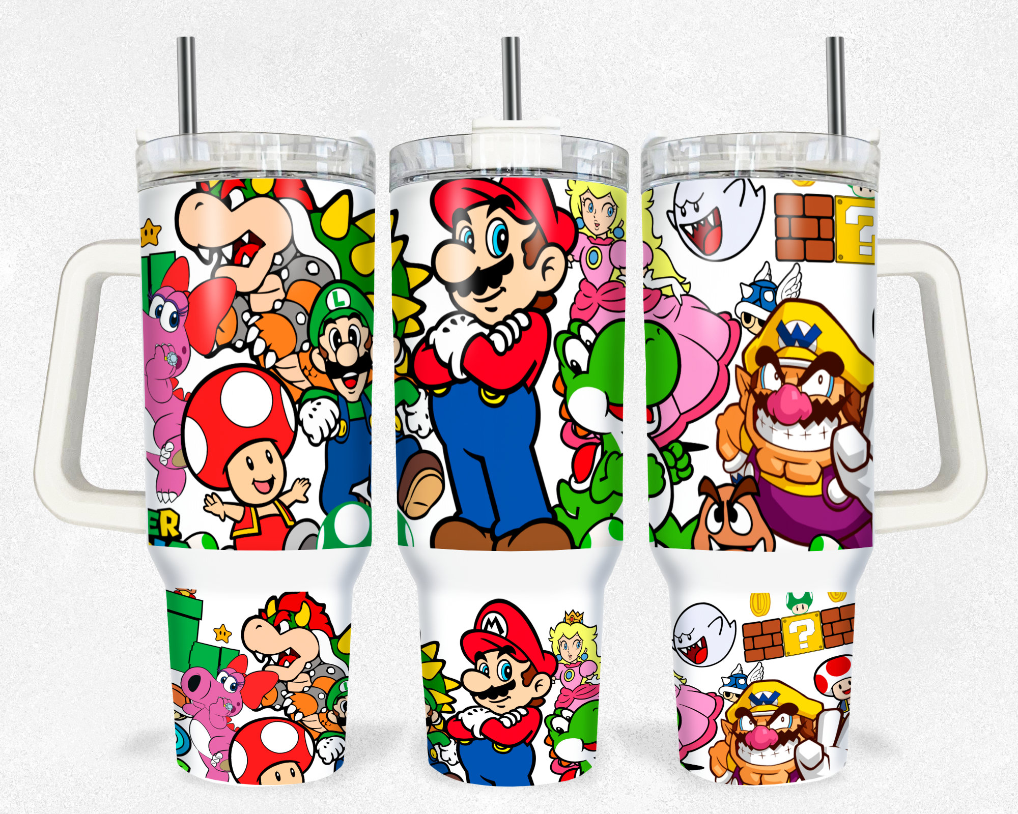 Super Mario Bros Games Custom Stanley Cup 40 oz 30 oz Tumbler With HandleTVC2301155
