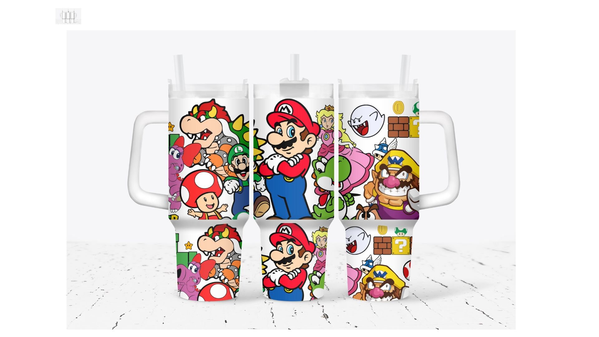 Super Mario Bros Games Custom Stanley Cup 40 oz 30 oz Tumbler With HandleTVC2301932
