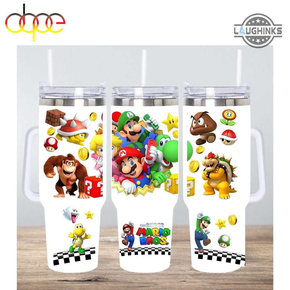 Super Mario Bros Games Custom Stanley Cup 40 oz 30 oz Tumbler With HandleTVC2301983