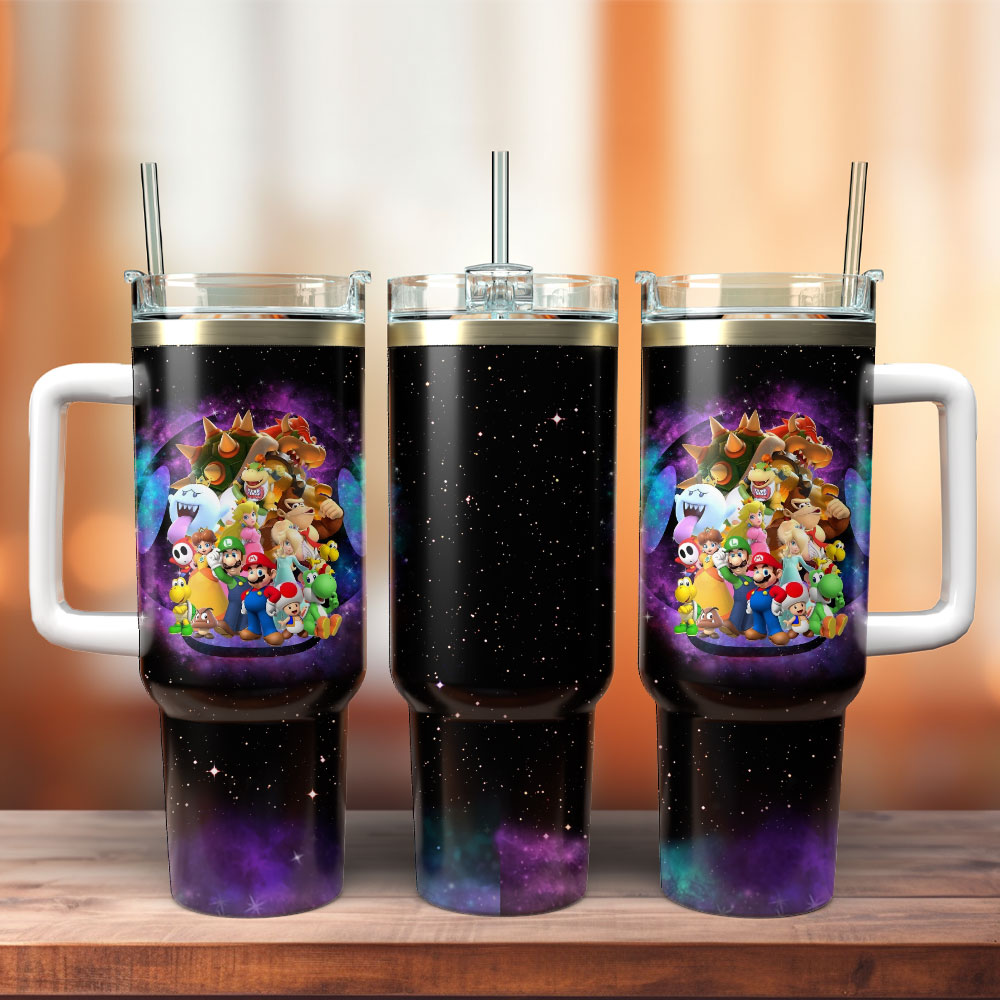 Super Mario Cartoon Games Custom Stanley Cup 40 oz 30 oz Tumbler With HandleTVC2301253