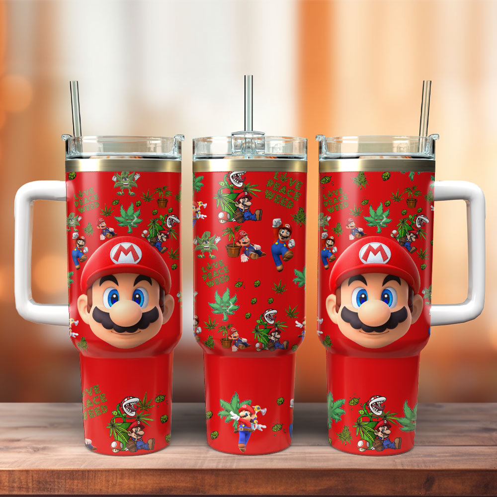 Super Mario Cartoon Games Custom Stanley Cup 40 oz 30 oz Tumbler With HandleTVC2301253