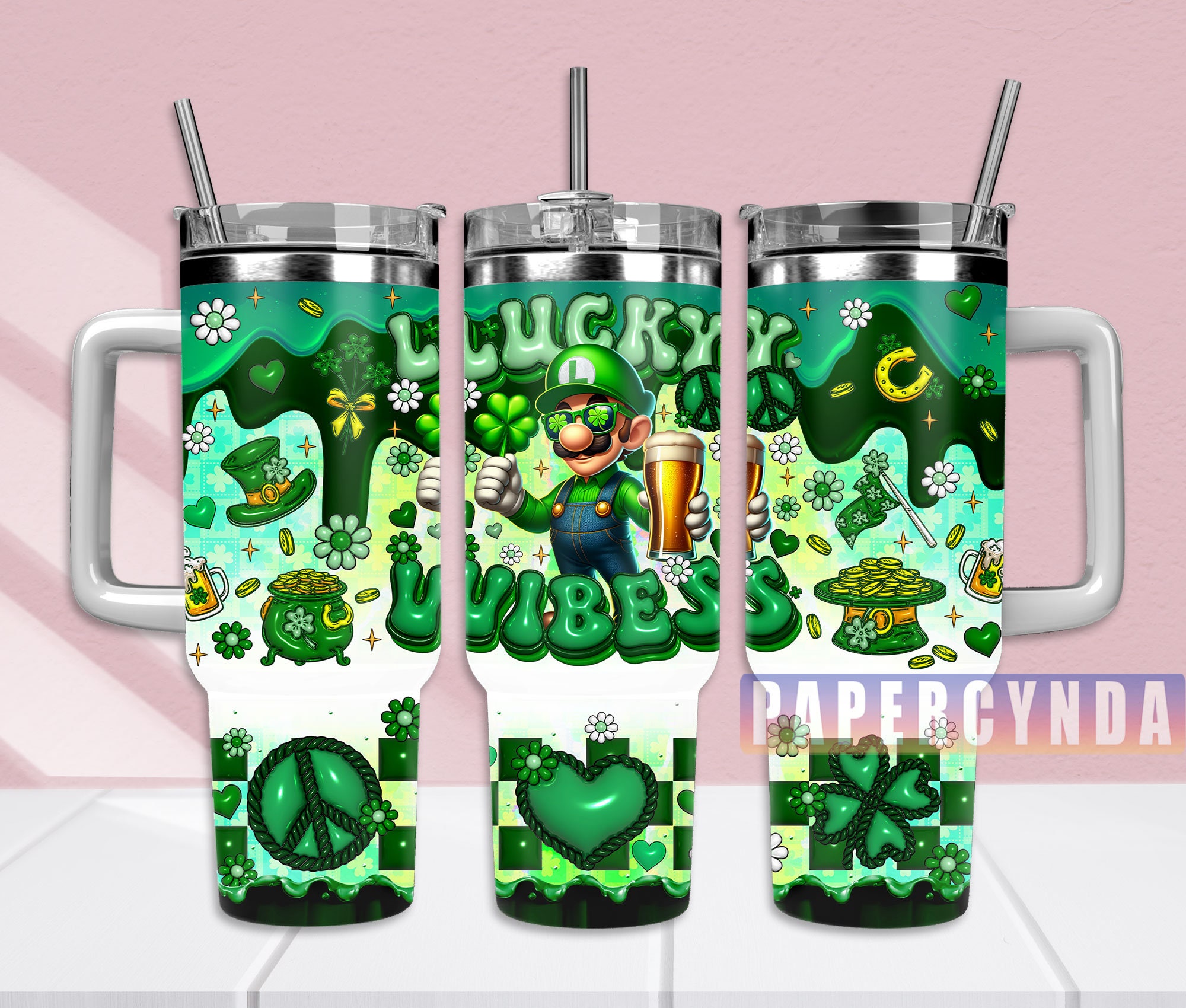 Super Mario Custom Stanley Cup 40 oz 30 oz Tumbler With HandleTVC2301834