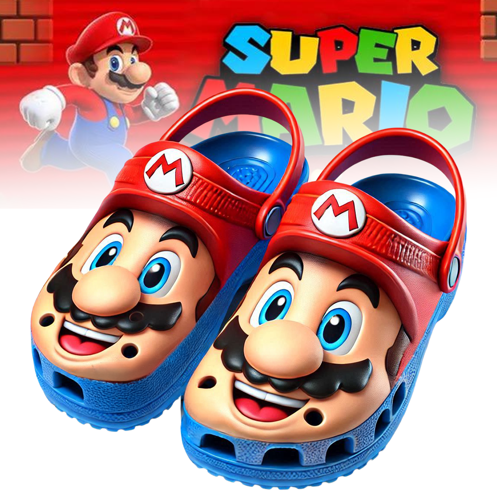 Super Mario Game Crocs Crocband Clogs Shoes Comfortable For Men Women and Kids