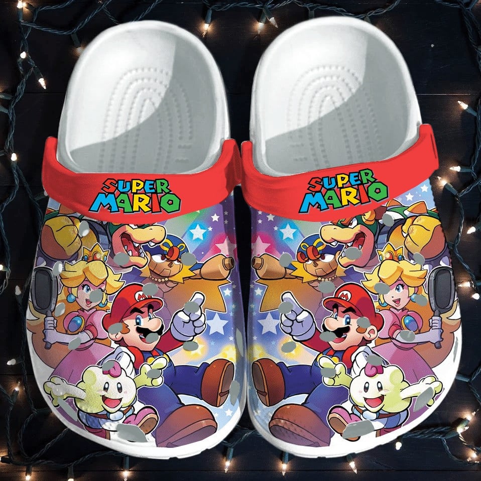 Super Mario Game Crocs Crocband Clogs Shoes Comfortable For Men Women and Kids